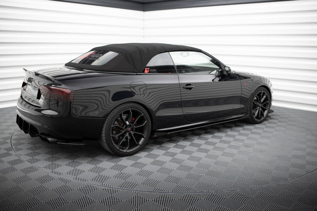 Maxton Design Seitenschweller Flaps passend für Audi A5 / A5 S-Line / S5 Coupe / Cabrio 8T / 8T Facelift schwarz Hochglanz