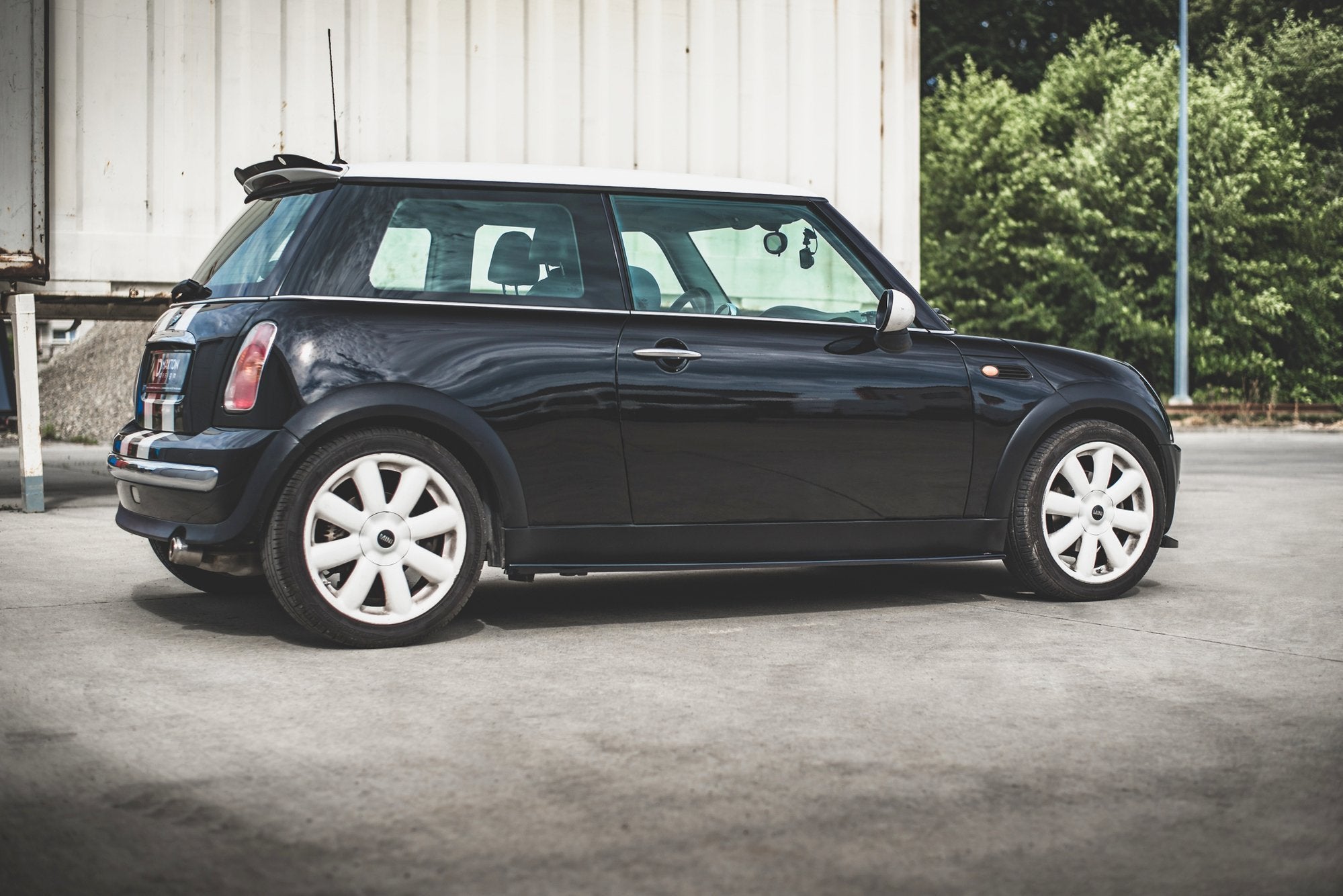 Maxton Design Street+ Seitenschweller Leisten passend für Mini Cooper / One R50 schwarz Hochglanz
