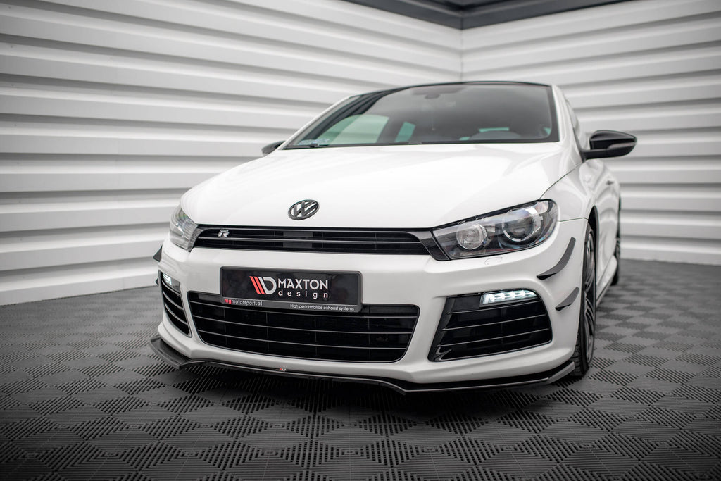 Maxton Design Street+ Spoilerlippe Front Ansatz V.4 passend für VW Scirocco R Mk3 schwarz Hochglanz