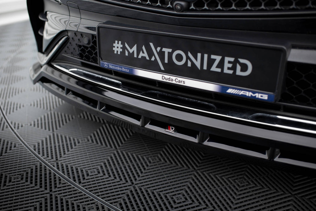 Maxton Design Street+ Spoilerlippe Front Ansatz passend für Mercedes-Benz GLC SUV / Coupe AMG-Line X254 / C254 schwarz Hochglanz