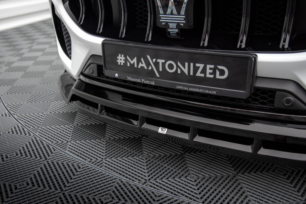 Maxton Design Street+ Spoilerlippe Front Ansatz passend für Maserati Grecale GT / Modena Mk1 schwarz Hochglanz