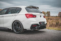 Maxton Design Street Pro Heck Ansatz Flaps Diffusor V.3 + Flaps passend für BMW 1er M140i schwarz Hochglanz