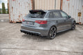 Maxton Design Heck Ansatz Flaps Diffusor V.2 passend für Audi RS3 8V Sportback schwarz Hochglanz