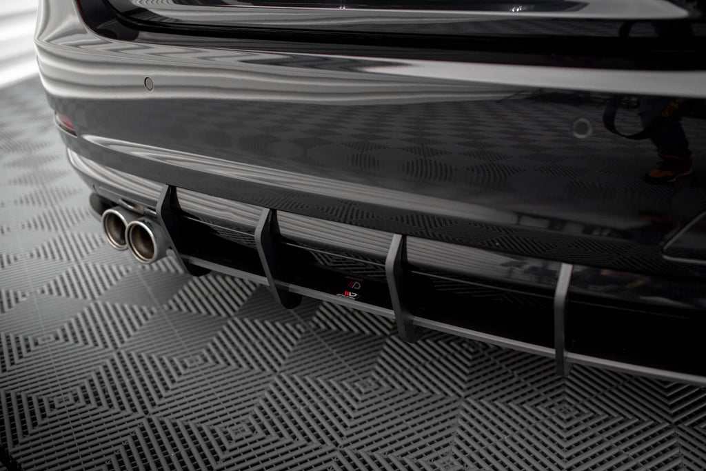 Maxton Design Street Pro Heck Ansatz Flaps Diffusor + Flaps passend für BMW 4er Gran Coupe F36 schwarz Hochglanz