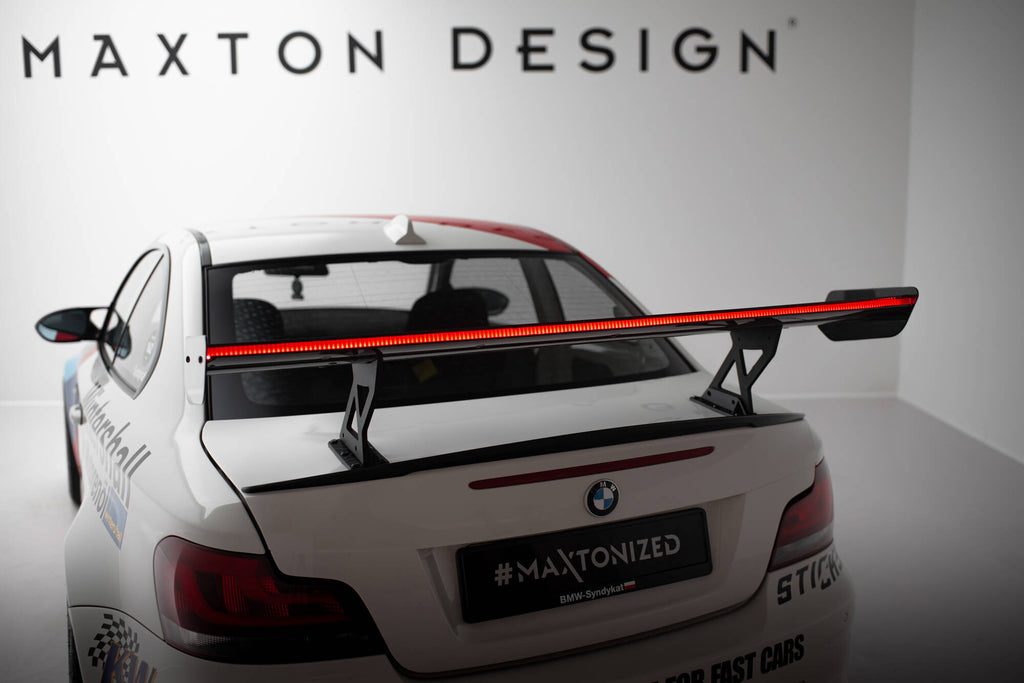 Maxton Design Carbon Spoiler With Internal Brackets Uprights V.1 + LED BMW 1er M E82 für BMW M1 E82