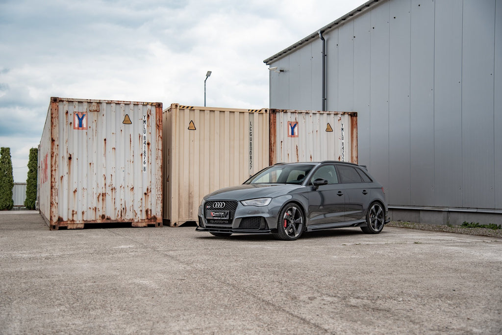 Maxton Design Flaps Audi RS3 8V Sportback schwarz Hochglanz für Audi A3