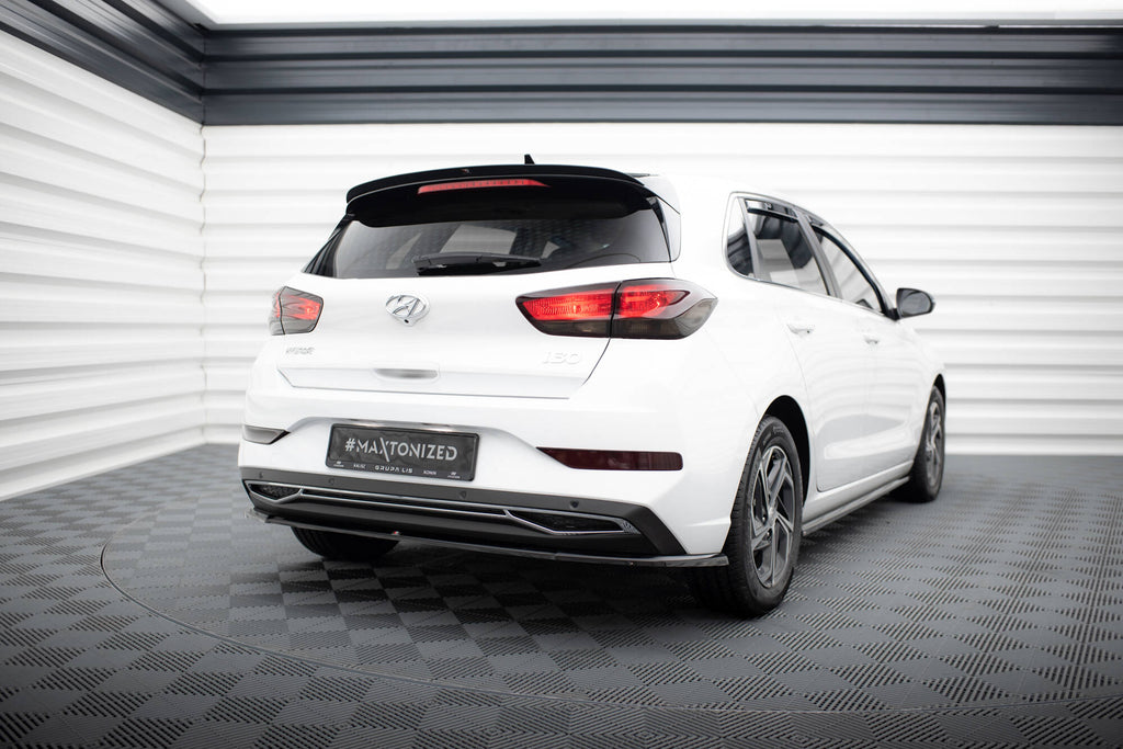 Maxton Design Heckansatz Hyundai I30 Mk3 Facelift schwarz Hochglanz für Hyundai I 30 Mk3 Facelift