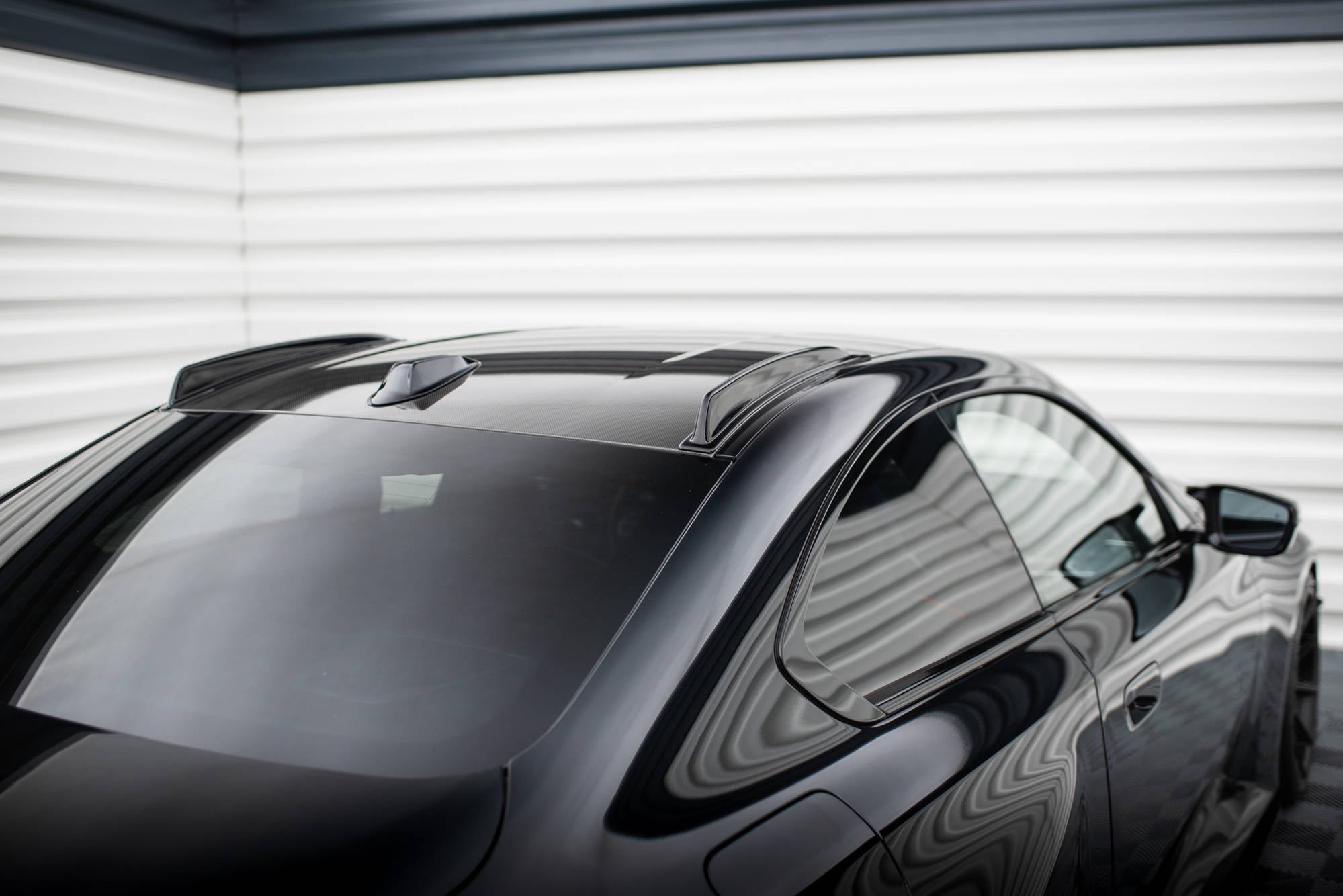 Maxton Design Kurze Dachschienen BMW M2 G87 schwarz Hochglanz für BMW M2 G87