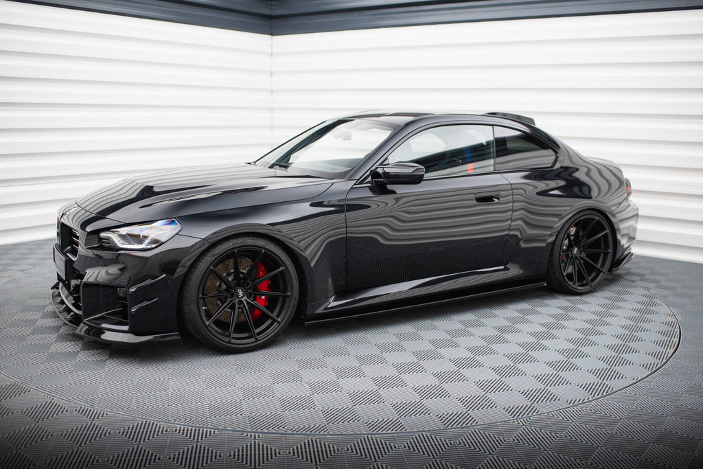 Maxton Design Street+ Seitenschweller Leisten passend für V.3 passend für BMW M2 G87 schwarz Hochglanz