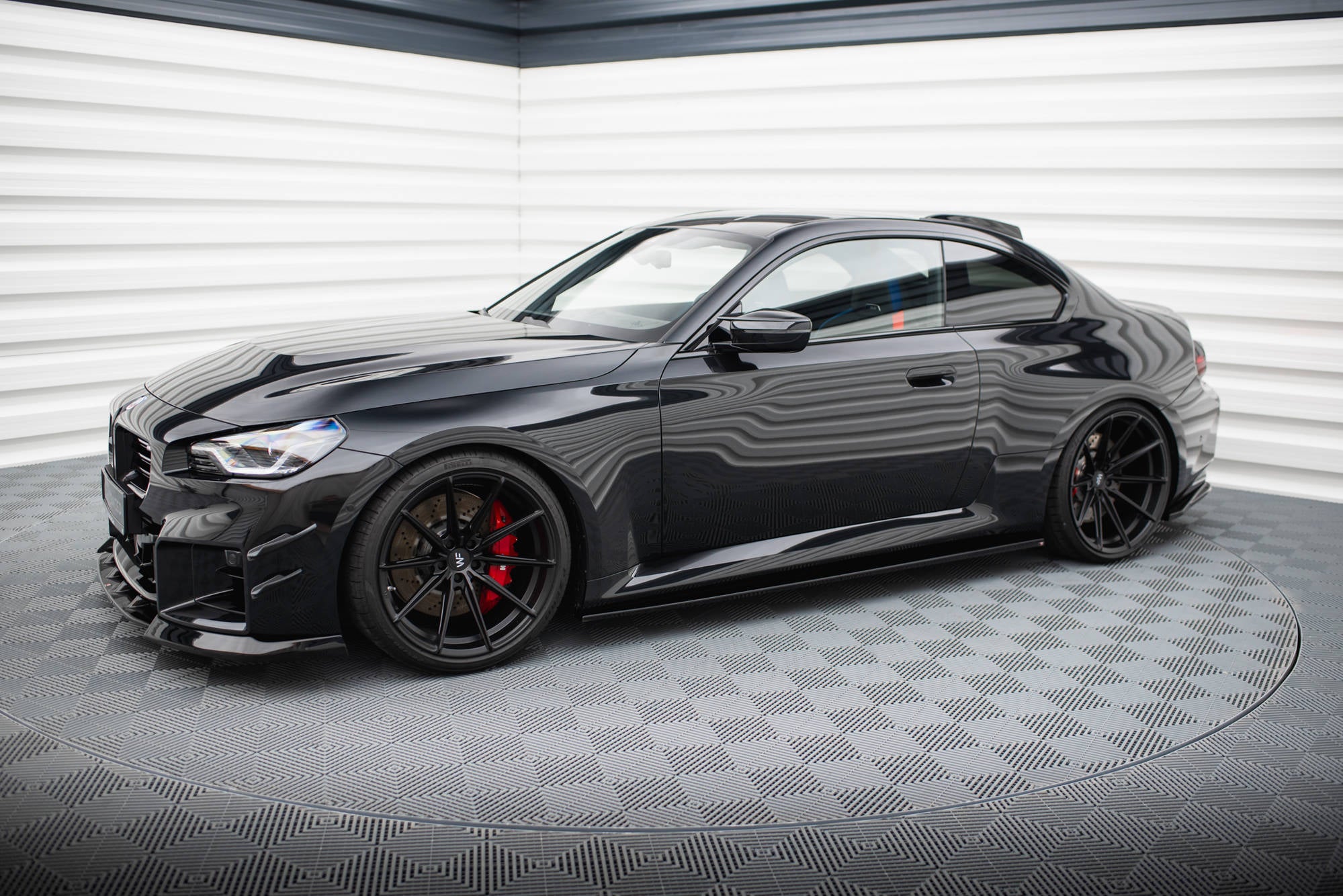 Maxton Design Street+ Seitenschweller Leisten passend für V.3 passend für BMW M2 G87 schwarz Hochglanz