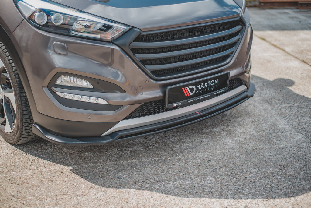 Maxton Design Street+ Spoilerlippe Front Ansatz passend für Hyundai Tucson Mk3 schwarz Hochglanz