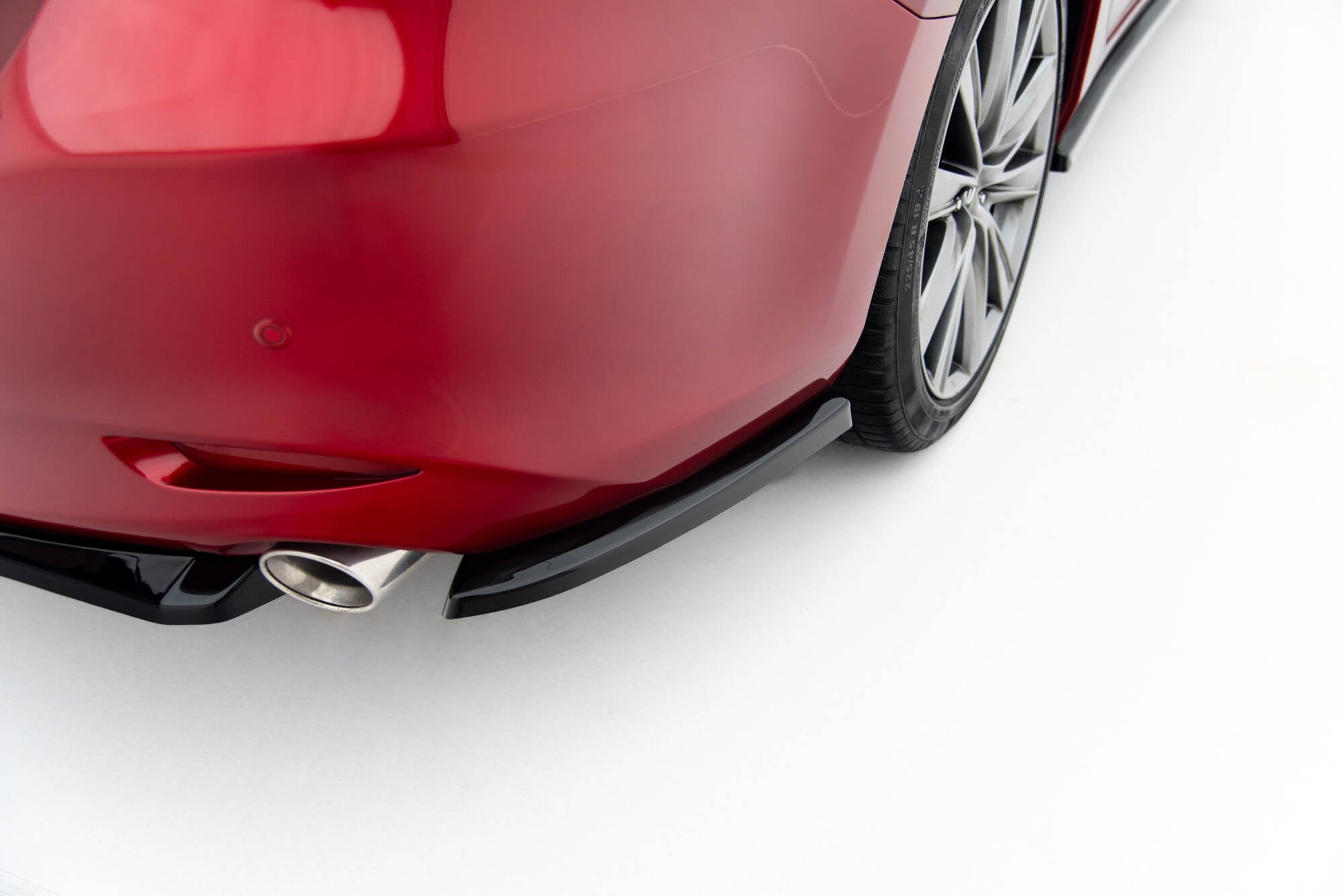 Maxton Design Heck Ansatz Flaps Diffusor passend für Mazda 6 Limousine Mk3 Facelift schwarz Hochglanz