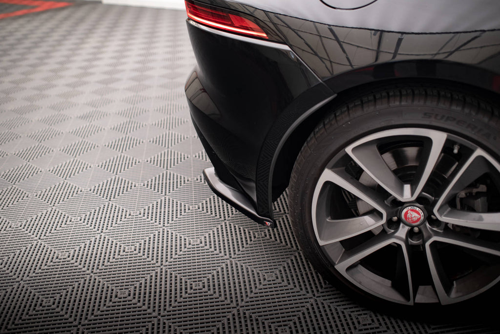 Maxton Design Heck Ansatz Flaps Diffusor passend für Jaguar F-Type X152 Facelift schwarz Hochglanz