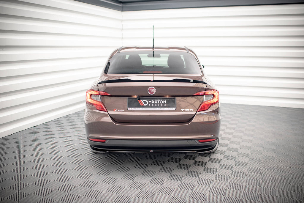 Maxton Design Spoiler CAP passend für Fiat Tipo S Limousine Mk1 schwarz Hochglanz