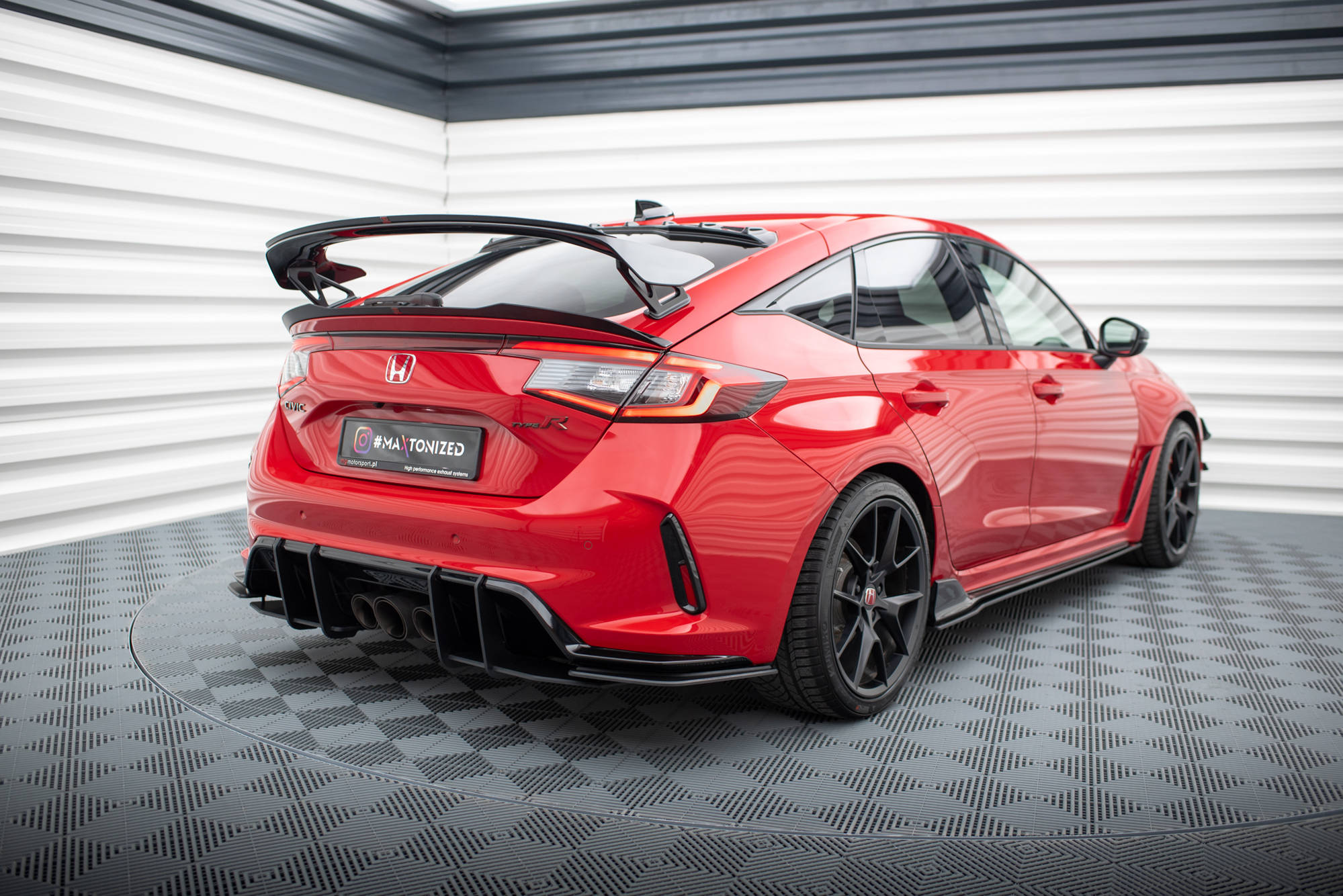 Maxton Design Street Pro Heck Ansatz Flaps Diffusor passend für Honda Civic Type-R Mk 11