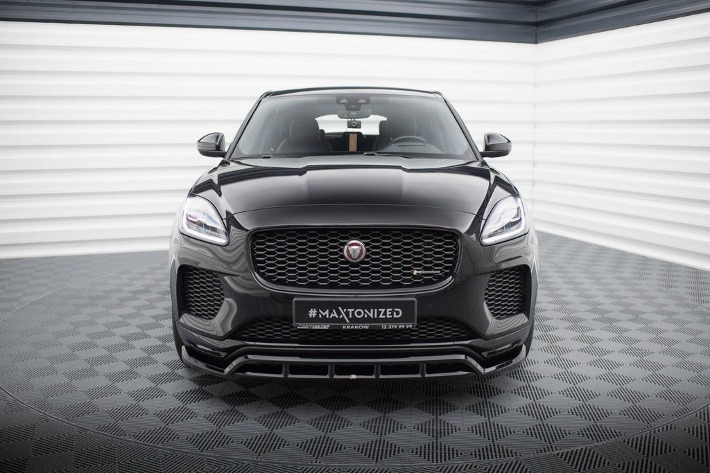 Maxton Design Street+ Spoilerlippe Front Ansatz passend für Jaguar E-Pace R-Dynamic X540 schwarz Hochglanz