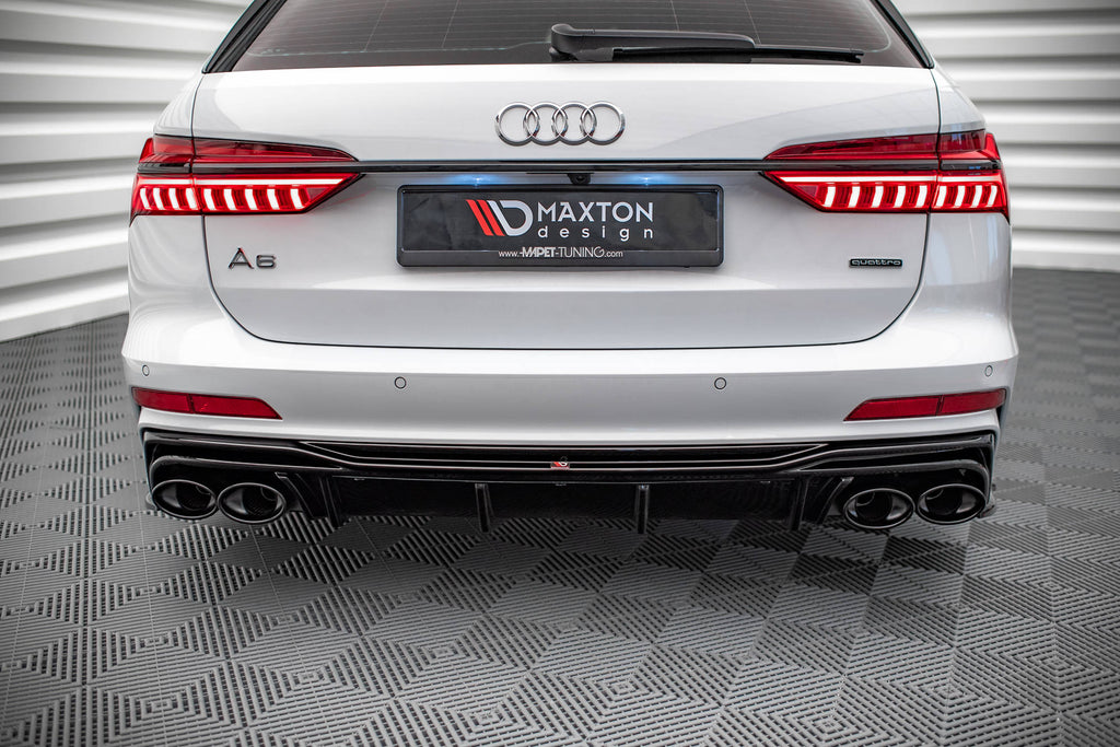 Maxton Design Diffusor Heck Ansatz + Endrohre für Audi A6 S-Line / S6 C8 / C8 Facelift