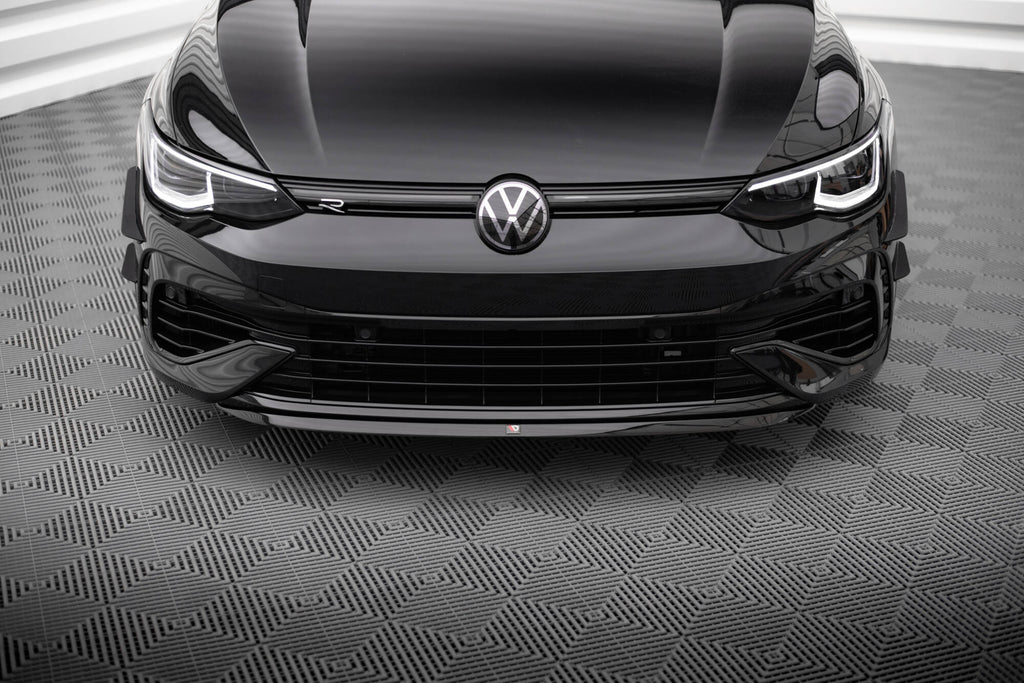 Maxton Design Street+ Spoilerlippe Front Ansatz V.7 passend für VW Golf R Hatchback / Variant Mk8 schwarz Hochglanz