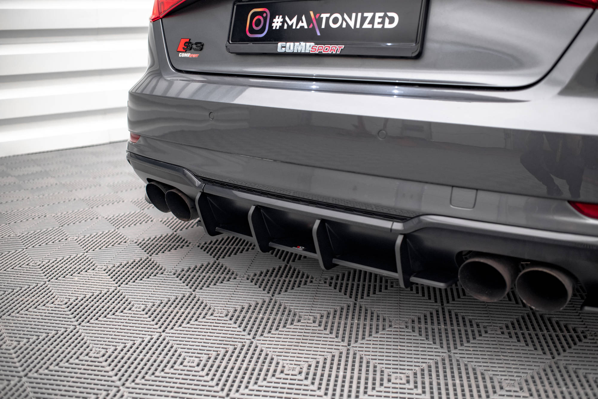 Maxton Design Street Pro Heckschürze passend für Audi S3 Sportback 8V Facelift