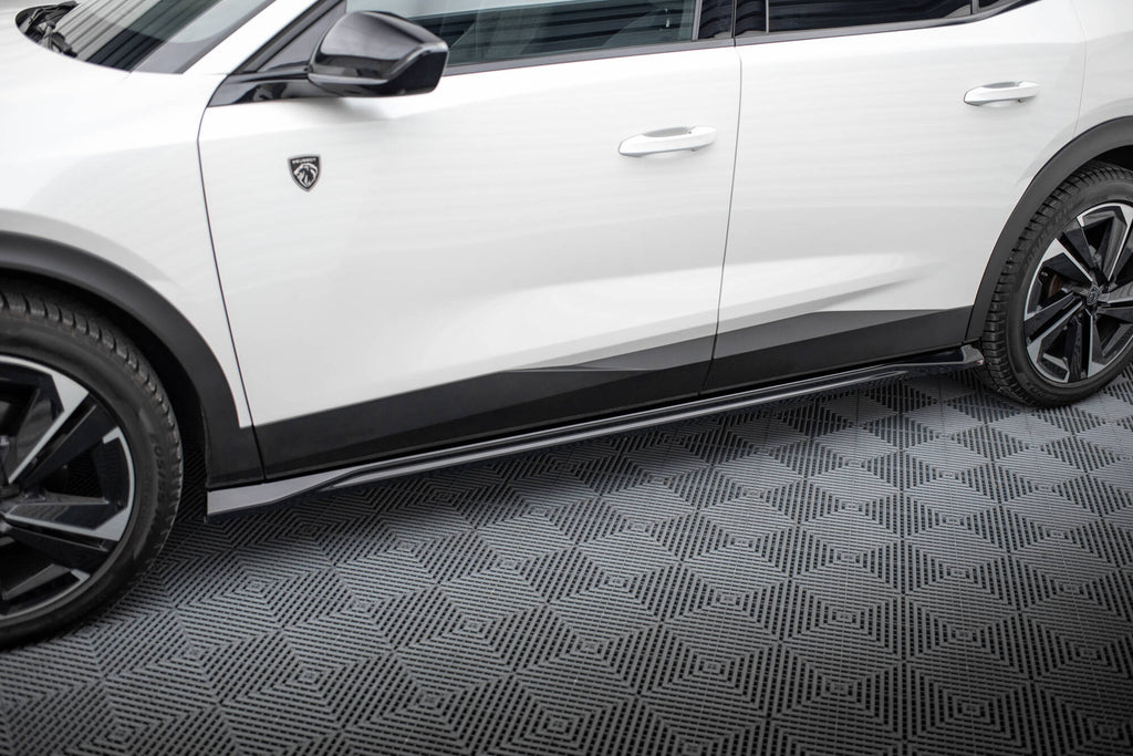 Maxton Design Street+ Seitenschweller Leisten passend für Peugeot 408 Mk1 schwarz Hochglanz