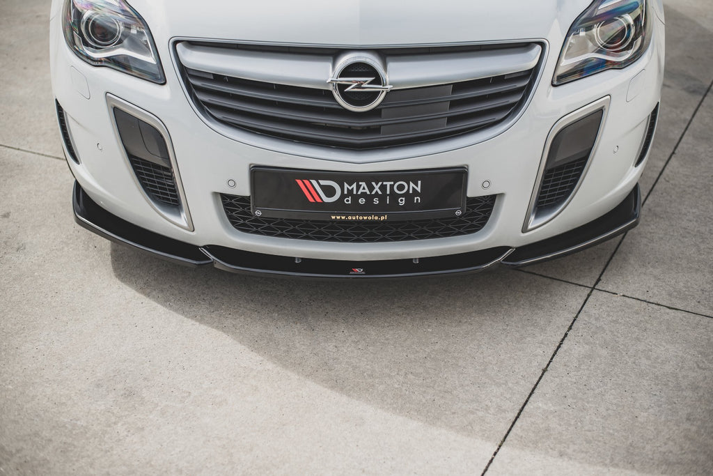 Maxton Design Street+ Spoilerlippe Front Ansatz V.2 passend für Opel Insignia Mk. 1 OPC Facelift schwarz Hochglanz