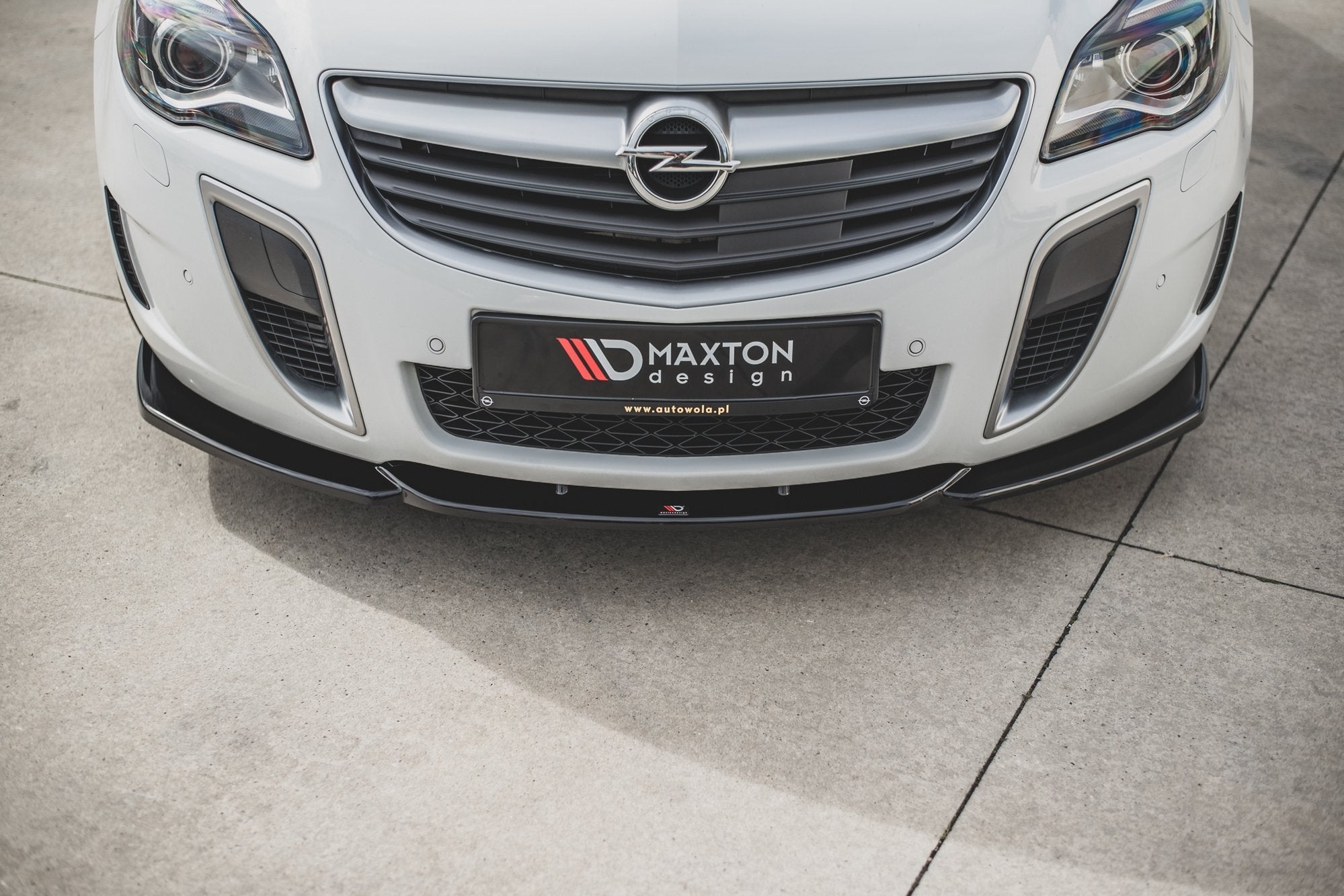 Maxton Design Street+ Spoilerlippe Front Ansatz V.2 passend für Opel Insignia Mk. 1 OPC Facelift schwarz Hochglanz