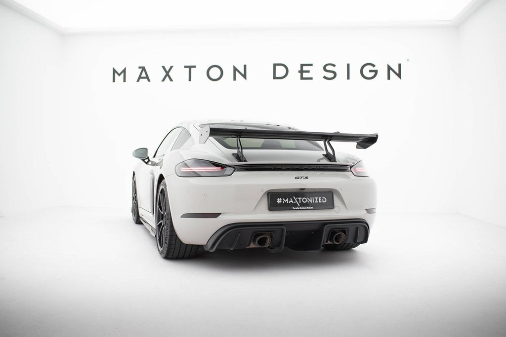 Maxton Design Carbon Spoiler With Upper Swan Mounting V.2 Porsche 718 Cayman 982c für Porsche Cayman 982c