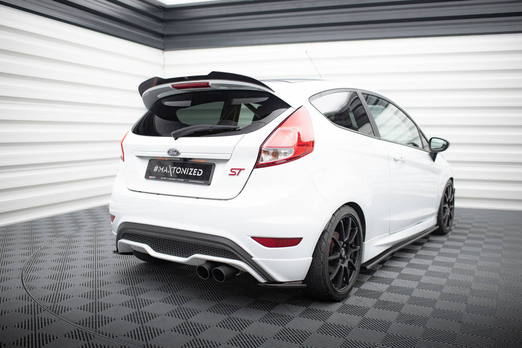 Maxton Design Heck Ansatz Flaps Diffusor passend für Ford Fiesta ST / ST-Line / Zetec S Mk7 FL schwarz Hochglanz