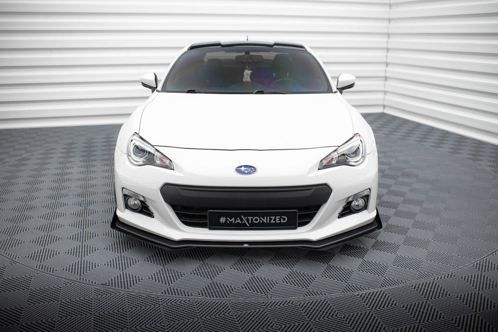 Maxton Design Street Pro Street+ Spoilerlippe Front Ansatz passend für + Flaps passend für V.1 + Flaps Subaru BRZ Mk1 schwarz Hochglanz