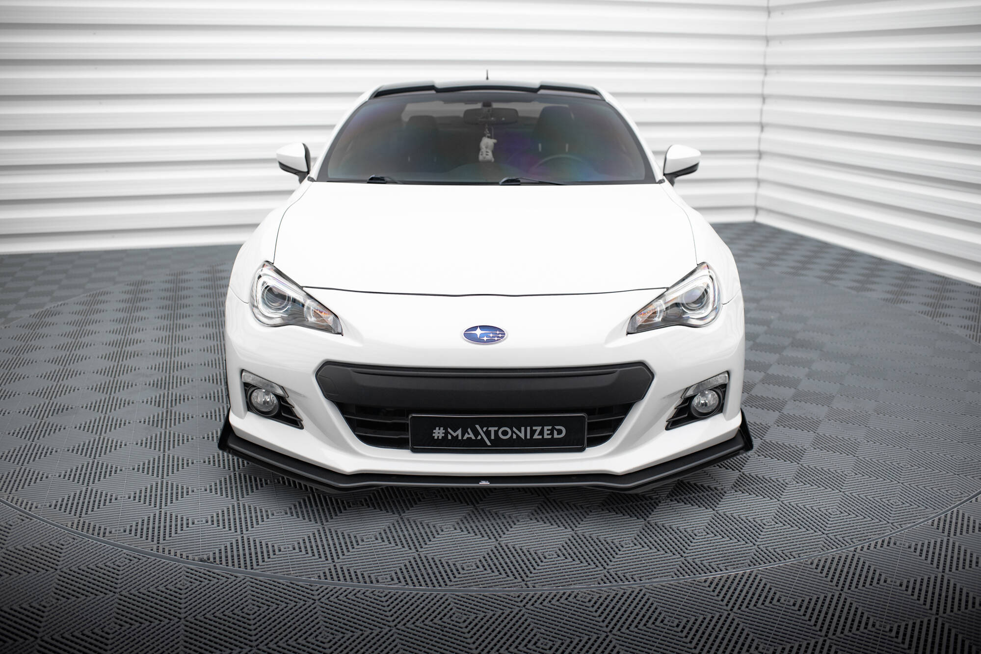 Maxton Design Street Pro Street+ Spoilerlippe Front Ansatz passend für + Flaps passend für V.1 + Flaps Subaru BRZ Mk1 schwarz Hochglanz
