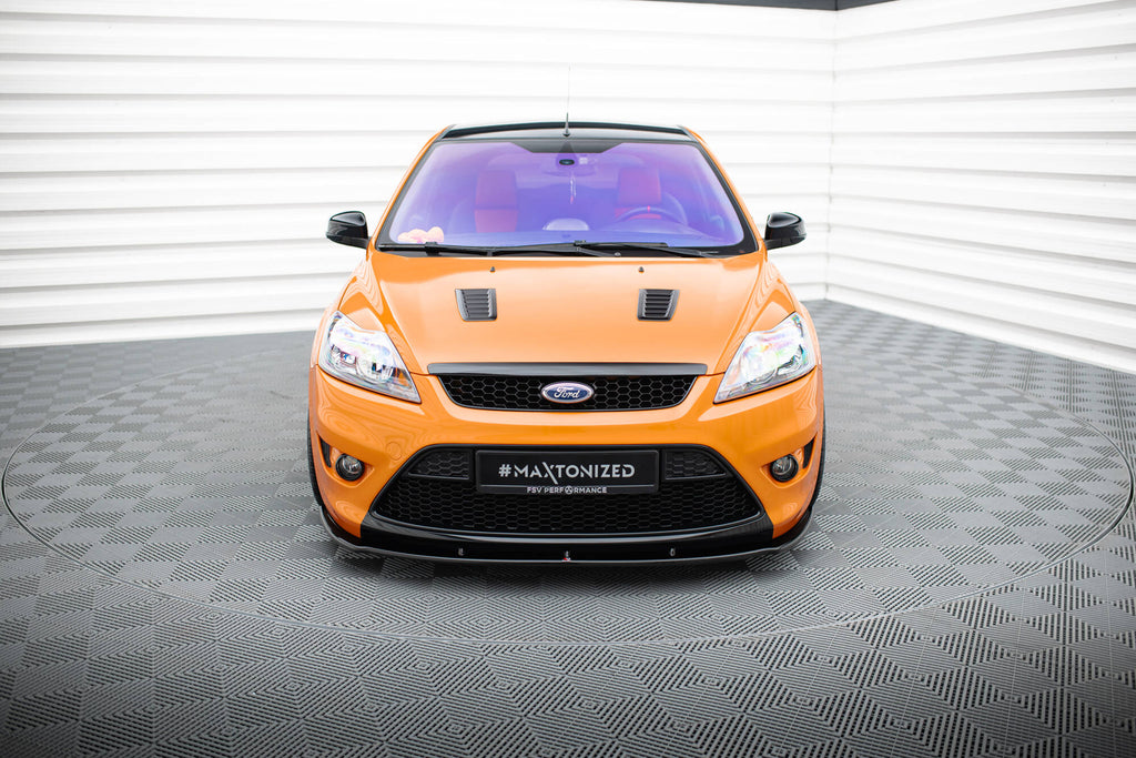 Maxton Design Street+ Spoilerlippe Front Ansatz passend für Ford Focus ST Mk2 FL schwarz Hochglanz