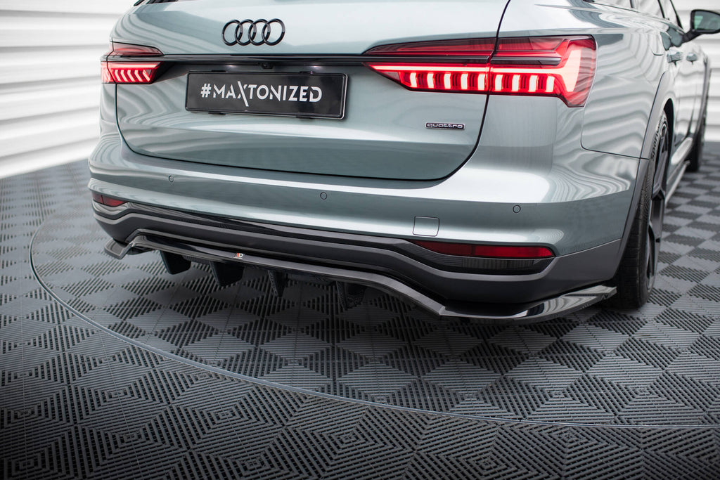 Maxton Design Street+ Mittlerer Diffusor RACE passend für Audi A6 Allroad C8 schwarz Hochglanz