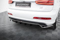 Maxton Design Street+ Mittlerer Diffusor RACE passend für Audi Q3 S-line 8U schwarz Hochglanz