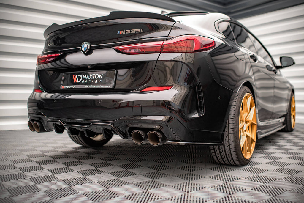 Maxton Design Heck Ansatz Flaps Diffusor passend für BMW M235i Gran Coupe F44 schwarz Hochglanz