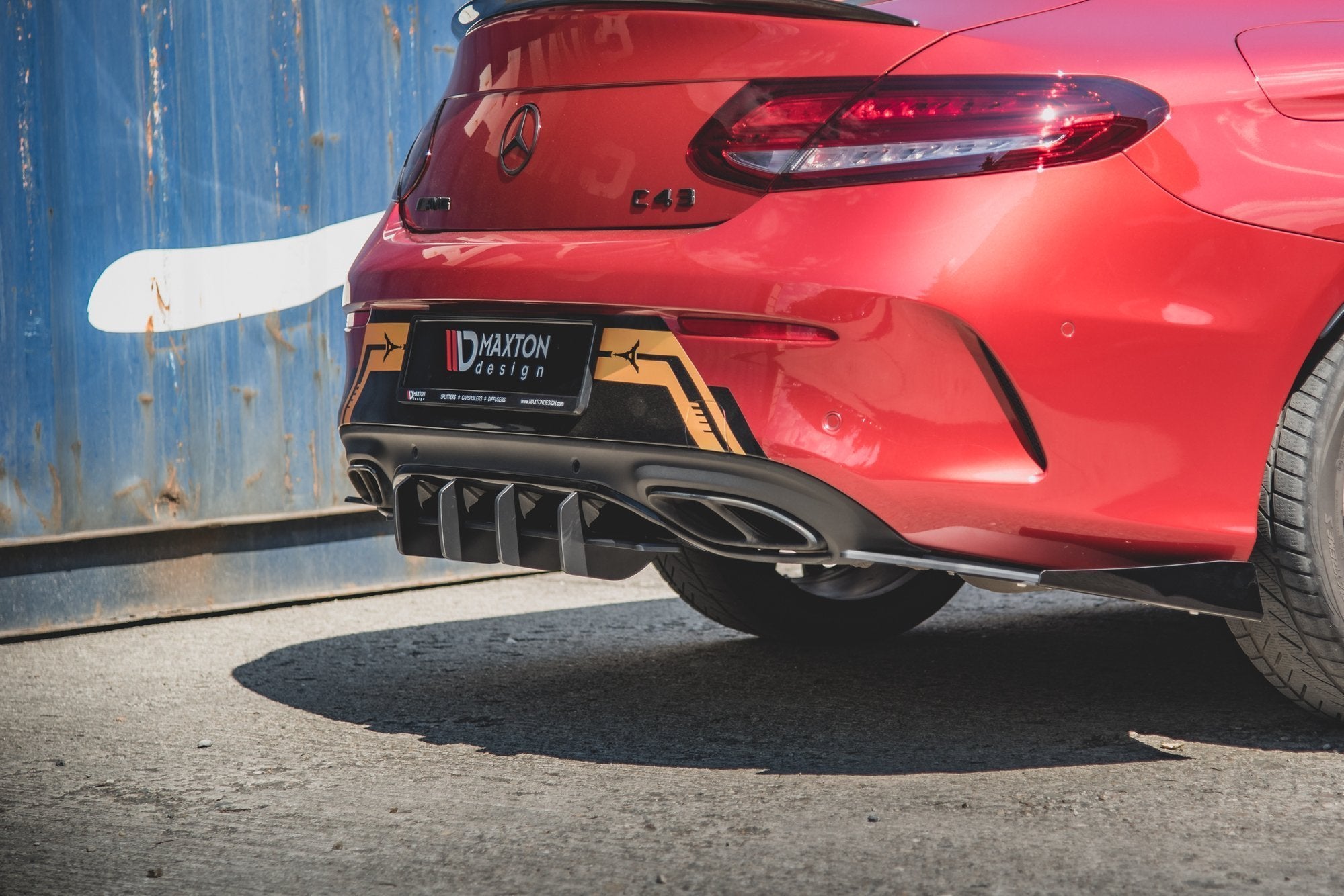 Maxton Design Street Pro Heckschürze passend für Mercedes-AMG C43 Coupe C205