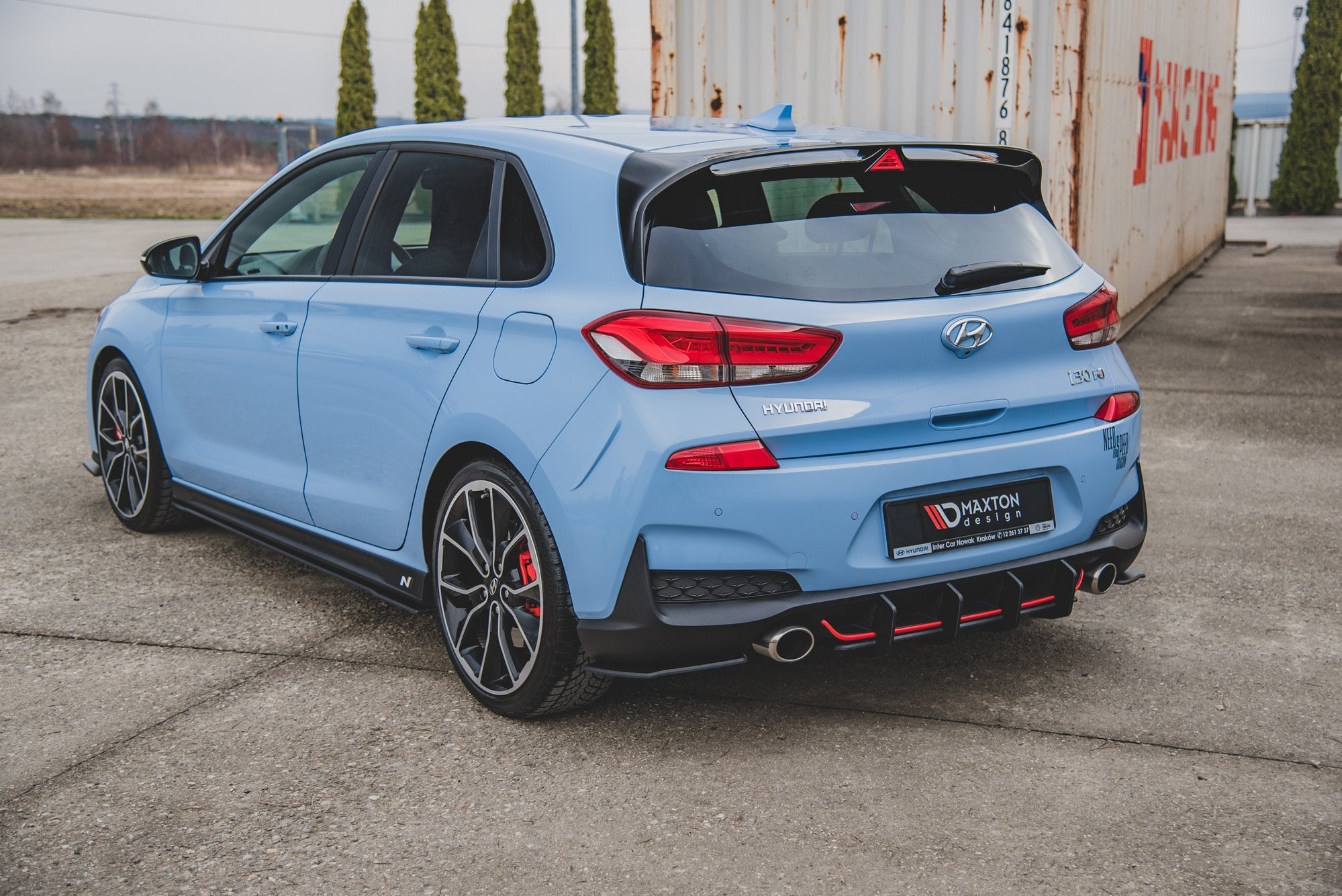 Maxton Design Robuste Racing Heckschürze V.2 passend für Hyundai I30 N Mk3 Hatchback