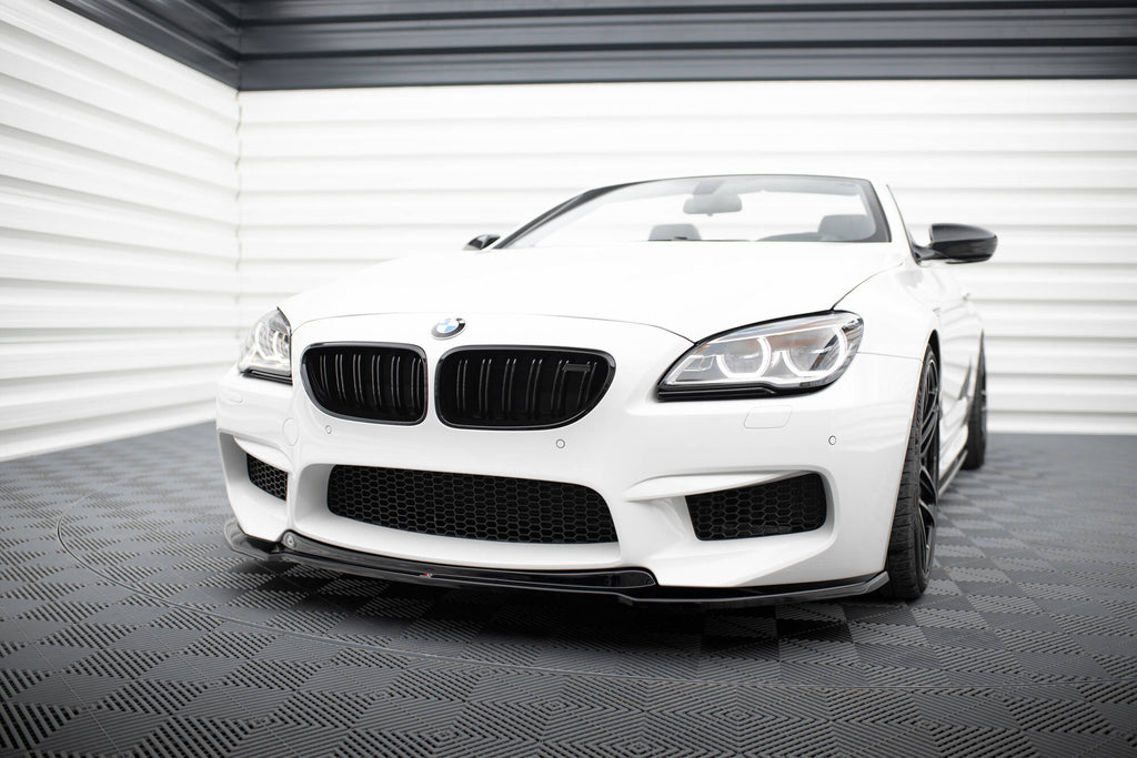Maxton Design Street+ Spoilerlippe Front Ansatz V.2 passend für BMW M6 Gran Coupe / Coupe / Cabriolet F06 / F13 / F12 schwarz Hochglanz
