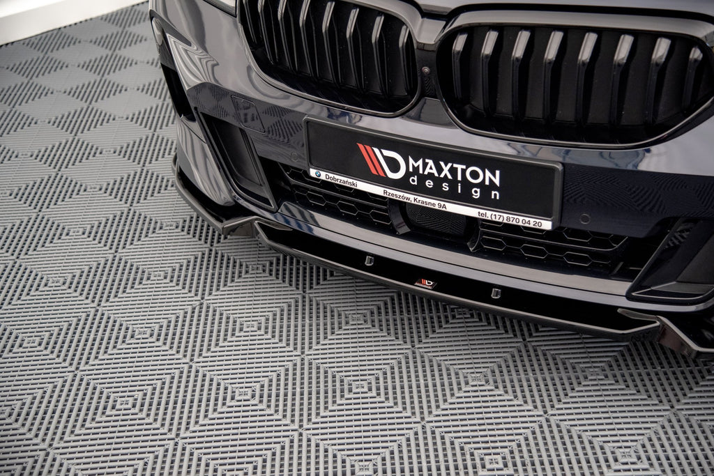 Maxton Design Street+ Spoilerlippe Front Ansatz passend für BMW 6er GT M-Paket G32 Facelift schwarz Hochglanz