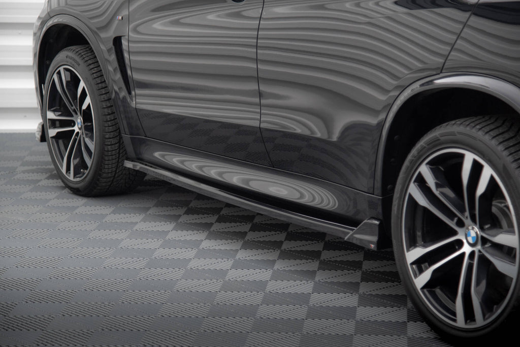 Maxton Design Street+ Seitenschweller Leisten V.2 passend für BMW X5 M-Paket F15 schwarz Hochglanz