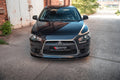 Maxton Design Street+ Spoilerlippe Front Ansatz passend für Mitsubishi Lancer Sportback Mk8 schwarz Hochglanz