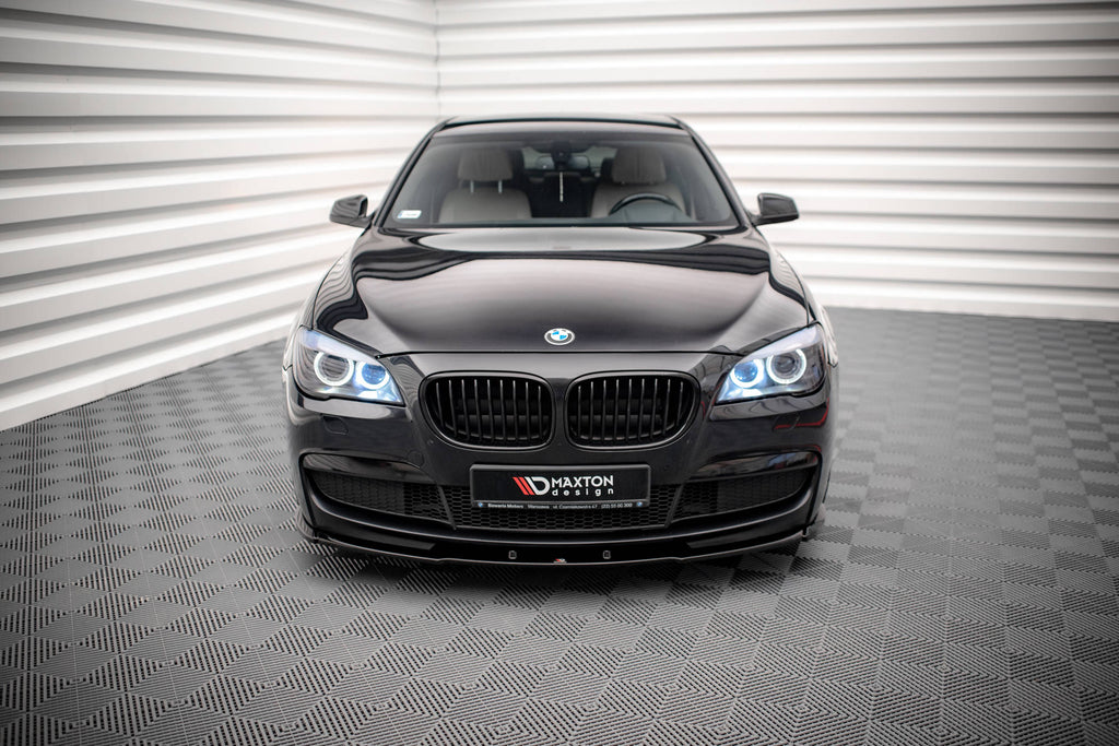 Maxton Design Street+ Spoilerlippe Front Ansatz V.1 passend für BMW 7 M-Paket F01 schwarz Hochglanz