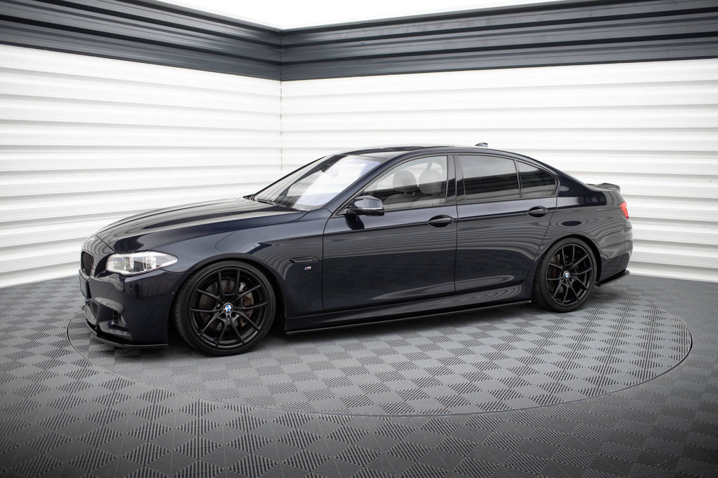 Maxton Design Street+ Seitenschweller Leisten passend für BMW 5er F10/ F11 M-POWER/ M Paket schwarz Hochglanz