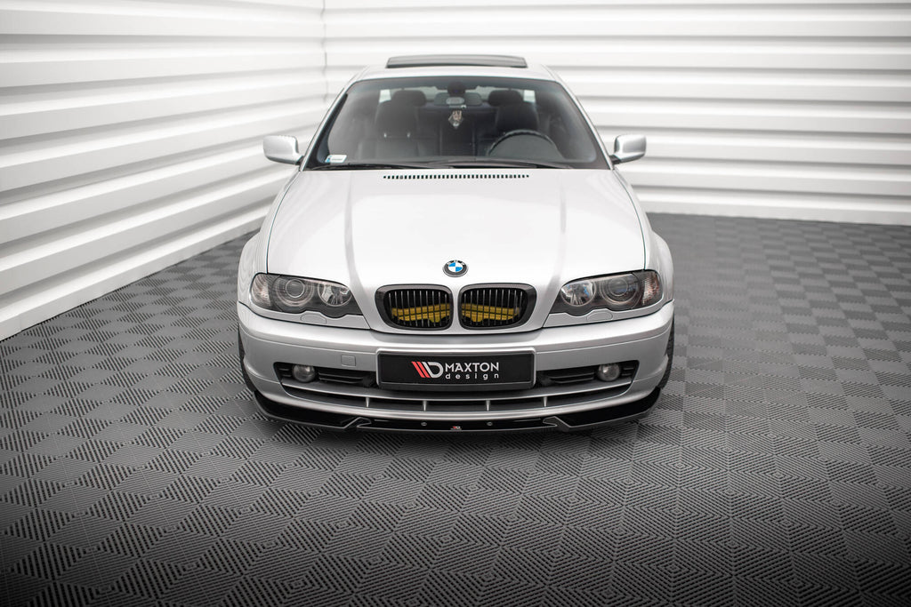 Maxton Design Street+ Spoilerlippe Front Ansatz V.3 passend für BMW 3er Coupe E46 schwarz Hochglanz