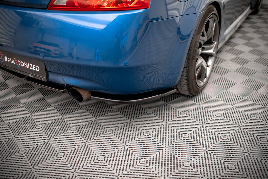 Maxton Design Heck Ansatz Flaps Diffusor passend für Infiniti G37 Coupe schwarz Hochglanz