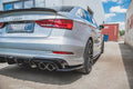 Maxton Design Heck Ansatz Flaps Diffusor V.2 passend für Audi S3 Limousine 8V Facelift schwarz Hochglanz