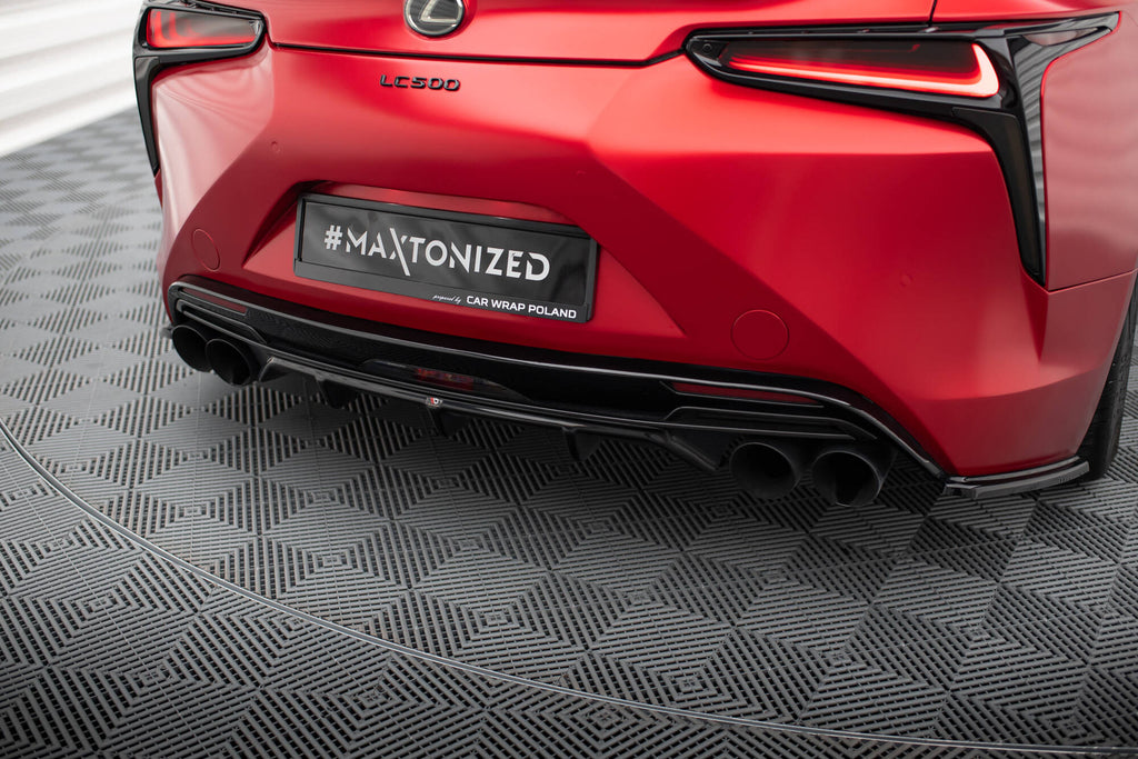 Maxton Design Diffusor Heck Ansatz passend für Lexus LC 500 schwarz Hochglanz