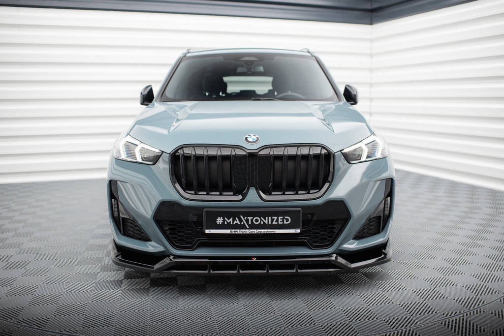 Maxton Design Street+ Spoilerlippe Front Ansatz passend für BMW X1 M-Paket U11 schwarz Hochglanz