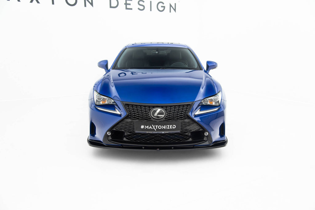 Maxton Design Street+ Spoilerlippe Front Ansatz V.1 passend für Lexus RC Mk1 schwarz Hochglanz