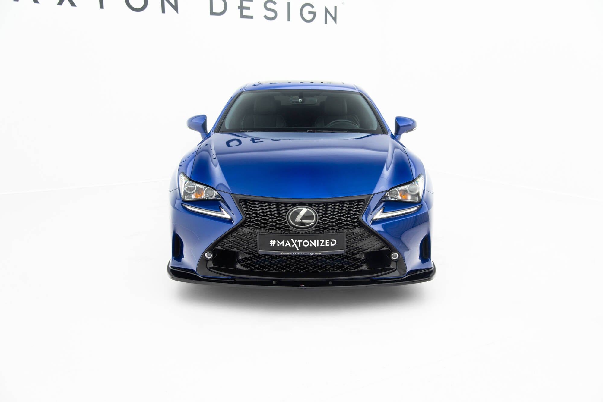 Maxton Design Street+ Spoilerlippe Front Ansatz V.1 passend für Lexus RC Mk1 schwarz Hochglanz