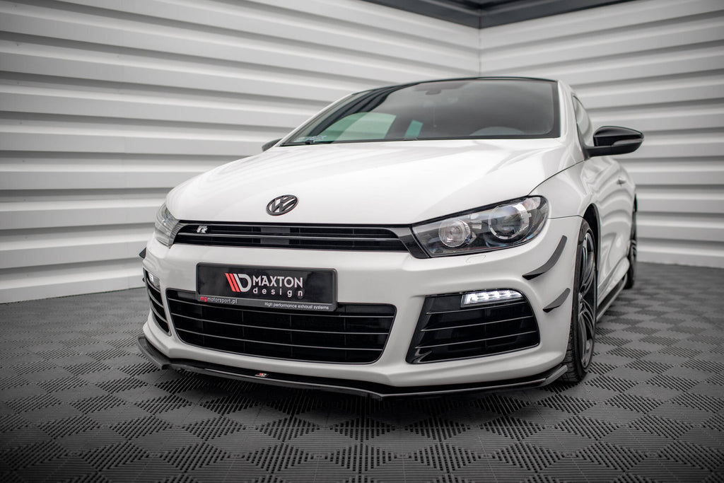 Maxton Design Street+ Spoilerlippe Front Ansatz passend für VW SCIROCCO R ver2 schwarz Hochglanz